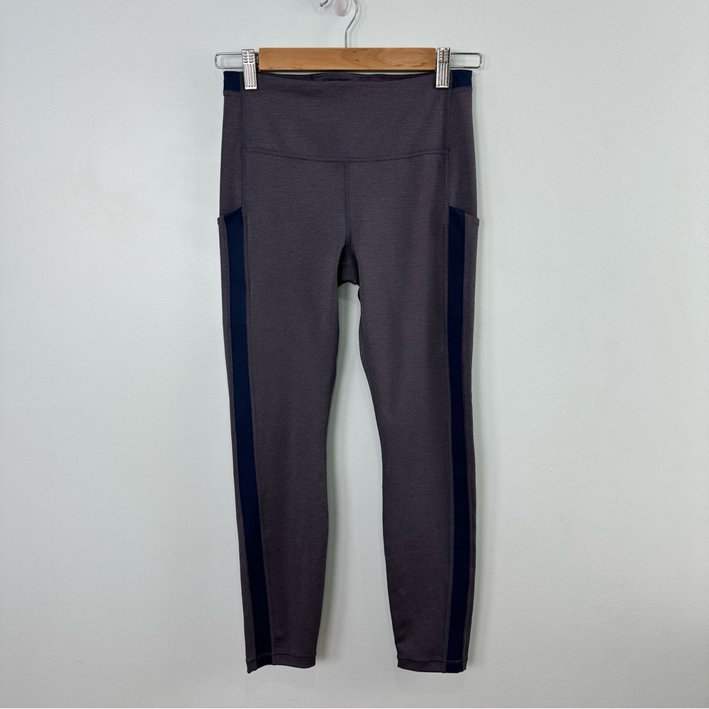 Athleta Ultimate Stash Pocket 7/8 Tight Size Small Dark Gray/Lavender